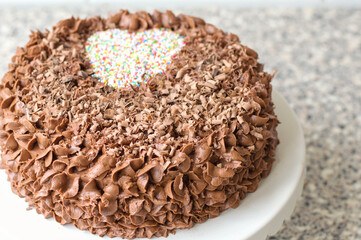 anniversary cake, chocolate, dessert, sweet