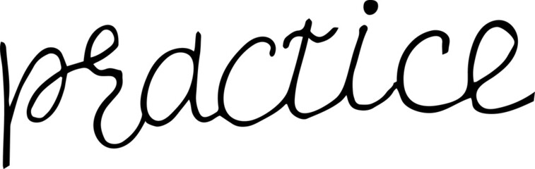 Hand drawn cute phrases about yoga isolated on white background. Stock vector illustration.