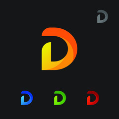 Letter D abstract logo symbol