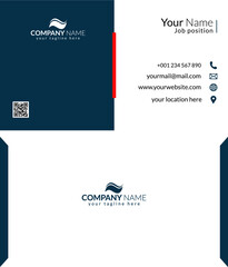 Creative and clean double sided business card template design.