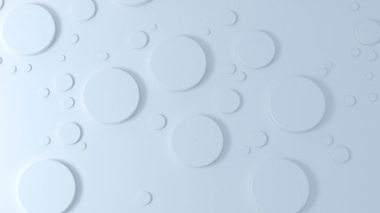 abstract design pattern with blue circles. 3d render light and shadow backdrop.