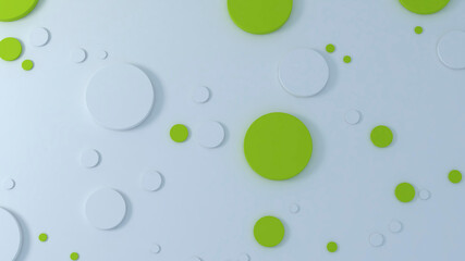 abstract background with green and blue circles. 3d render light and shadow 