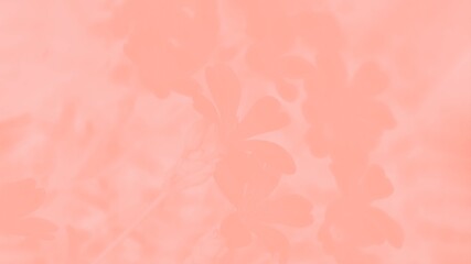 Pink coral background with flowers pattern, 16 on 9
