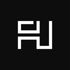 Letter FU initial logo template