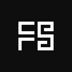 Letter FS initial logo template