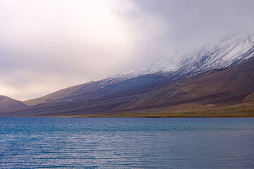 Pangong Lake or Pangong Tso the highest saline water lake