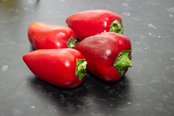  red bell pepper is on the table