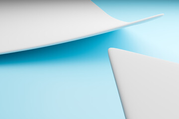 3d illustration of the edges of white sheets of paper.Abstract  geometric background, texture