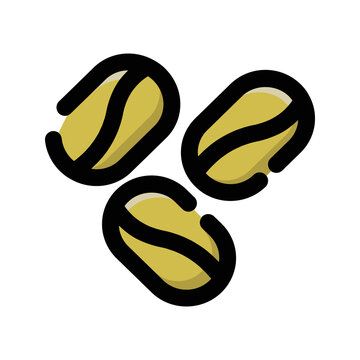 Colored Special Coffee Beans Cafe Items Vector Icon