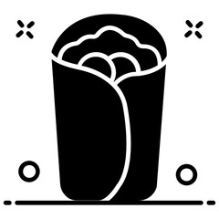 
A mexican food tacos, tortilla sandwich icon.
