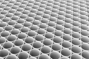 3d rendering of white tubes.
Geometry pattern. Random cells. Polygonal glossy surface. Design template for  flyers, magazine, branding, banners, headers, book covers, notebooks. 