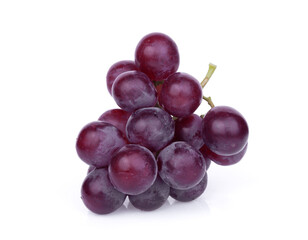 fresh red grape isolated on white background