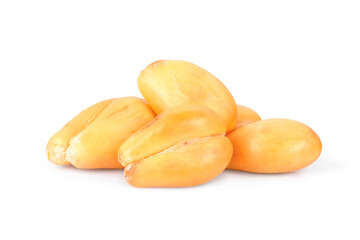 peeled salak fruit isolated on white background, tropical fruit