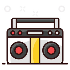 
An icon design of cassette player in modern style 

