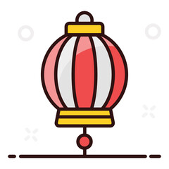 
Traditional lamp icon design, vector of chinese light 
