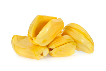 pile of ripe jackfruit isolated on white background, tropical fruit