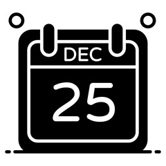 
Vector of christmas date in modern style 
