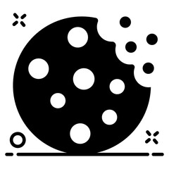 
A pitted chocolate chip cookie bite, bakery food item 
