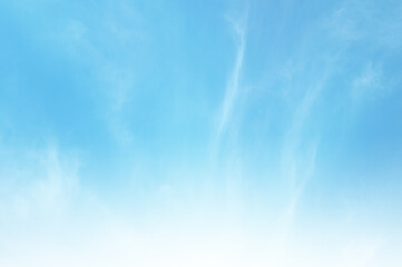 Fototapeta premium Blue sky with white cloud. The summer heaven is colorful clearing day Good weather and beautiful nature in the morning.