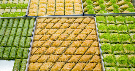 Traditional Turkish desserts various; Delicious dessert  Baklava