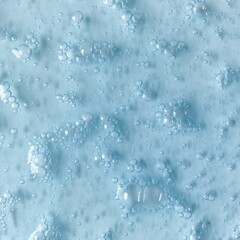 Cosmetic gel cream texture for background.  Blue gel with air bubbles.  Close-up.  Copy space for your text.  Beauty concept.