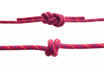 Figure of eight knot isolated on white background