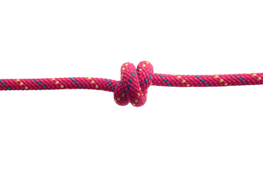 Double fisherman knot isolated on white background