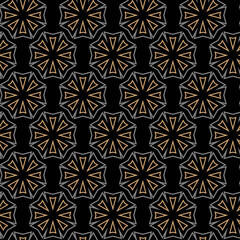 Decorative background pattern. Abstract geometric texture. Seamless pattern for wallpaper design. Vector image