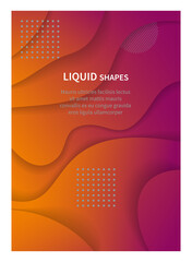 Modern abstract graphic element with dynamic color waveforms. Abstract gradient banner with smooth liquid shapes, template for website design landing page or background. Vector symbol illustration.