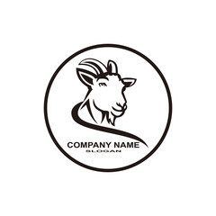goat logo icon design symbol