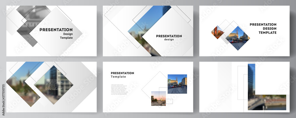 Poster vector layout of the presentation slides design business templates, multipurpose template with geome