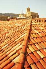 Panoramic view of the Rabati Castle in the city of Akhaltsikhe in Georgia.