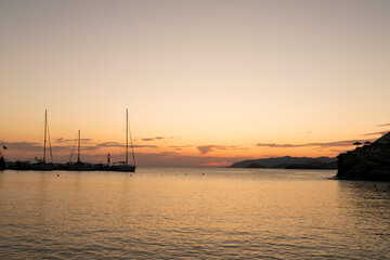 Fototapeta na wymiar Crete in the sunrise