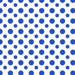 Fototapeta na wymiar Cerulean blue and white polka dots pattern in 12x12 design element backgrounds.