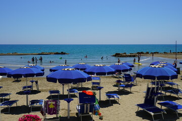 Fototapeta na wymiar Anzio beach in the summer, Italy