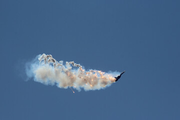 Russian jet fighter at aerobatic show makes Pugachev's Cobra