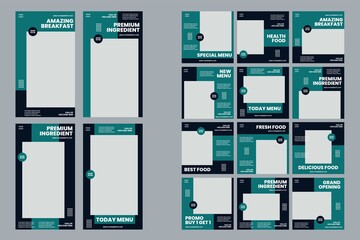 Food and drink social media post and story