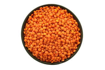 Rote Linsen, ungekocht in Schale