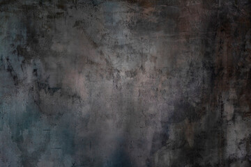 Obraz na płótnie Canvas Dirty dark gray-brown concrete wall. Background. Space for text.