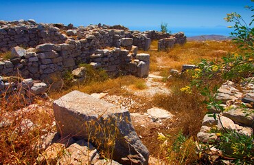 
Archaeological site of Ancient Thera on the island of Santorini in the archipelago of the southern...