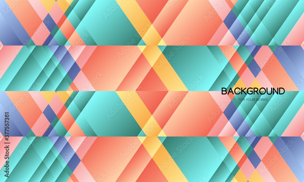 Poster colorful abstract background with geometric composition. seamless pattern. for use in all types of d