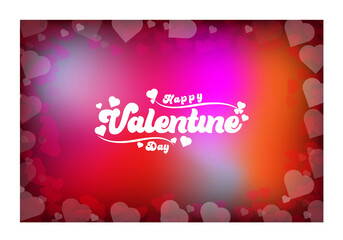 Happy Valentines Day typography poster with handwritten calligraphy text isolated on Pink hearts background Vector Illustration Cute love sale banner or romantic greeting card