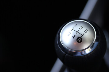 close up of a manual gear stick