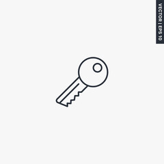 Key, linear style sign for mobile concept and web design
