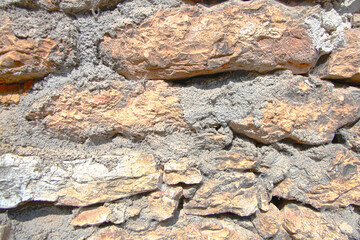 old drywall of Italian house of the medieval period