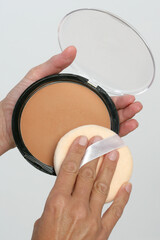 polvos maquillaje con polvera