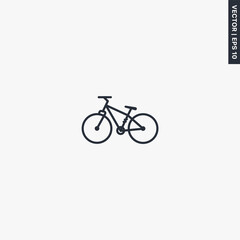 Bike freeride, linear style sign for mobile concept and web design