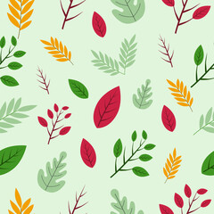seamless background with leaves