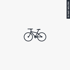 Bike, linear style sign for mobile concept and web design