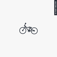 BMX, linear style sign for mobile concept and web design
